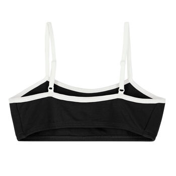 Girls Black Logo Bralette