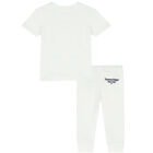 White Logo Trousers Set, 1, hi-res