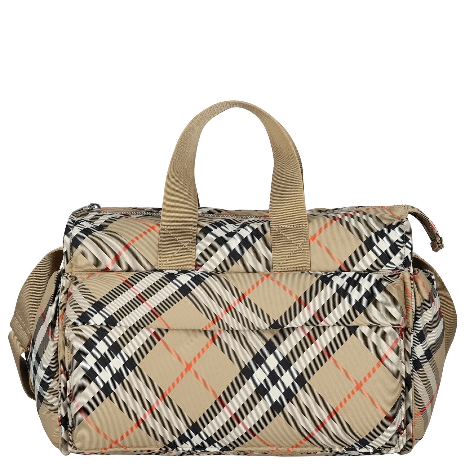 Beige Check Baby Changing Bag, 1, hi-res image number null