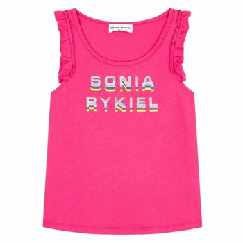 Girls Pink Logo Top