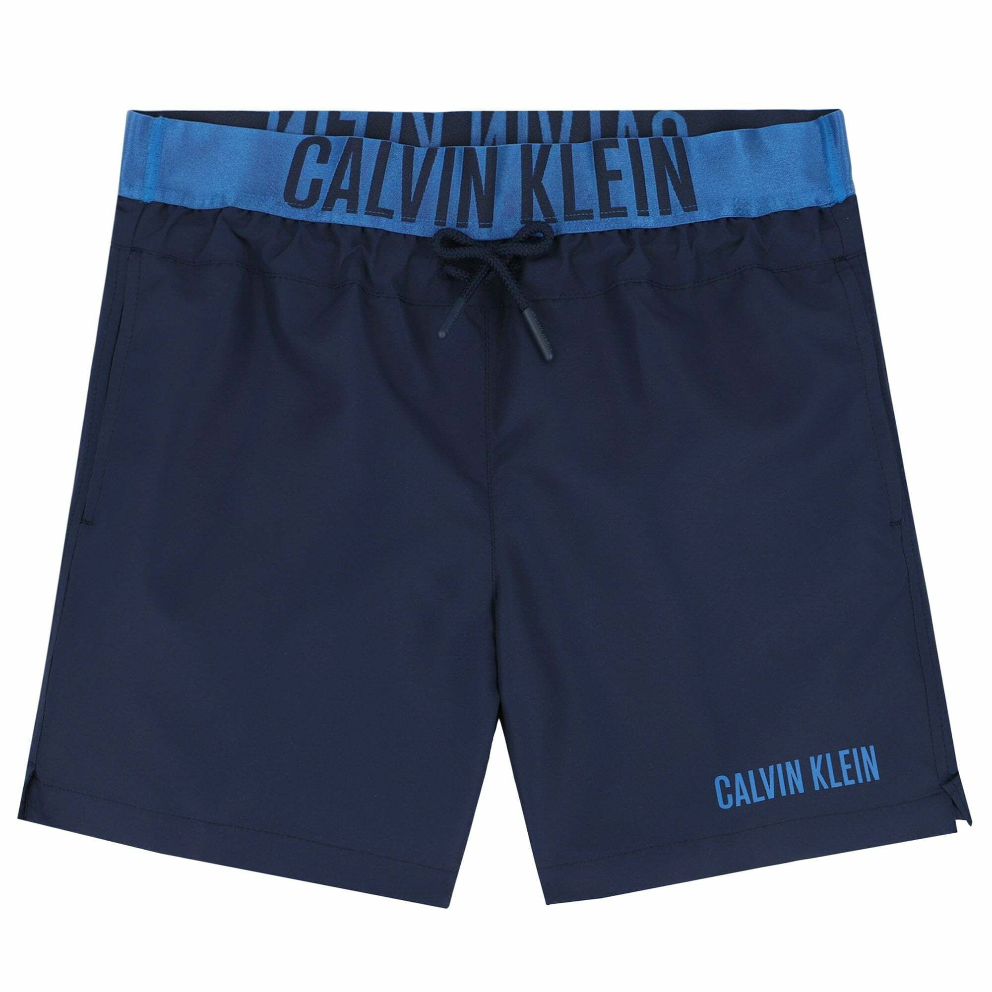 Calvin Klein Boys Navy Logo Swim Shorts Junior Couture