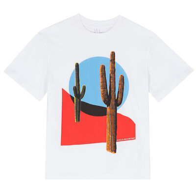 Boys White Cactus T-Shirt
