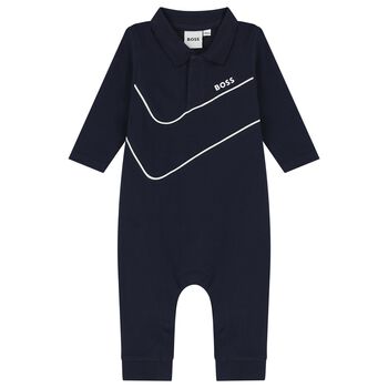 Baby Boys Navy Blue Babygrow