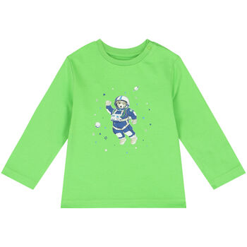 Younger Boys Green Astronaut Long Sleeve Top