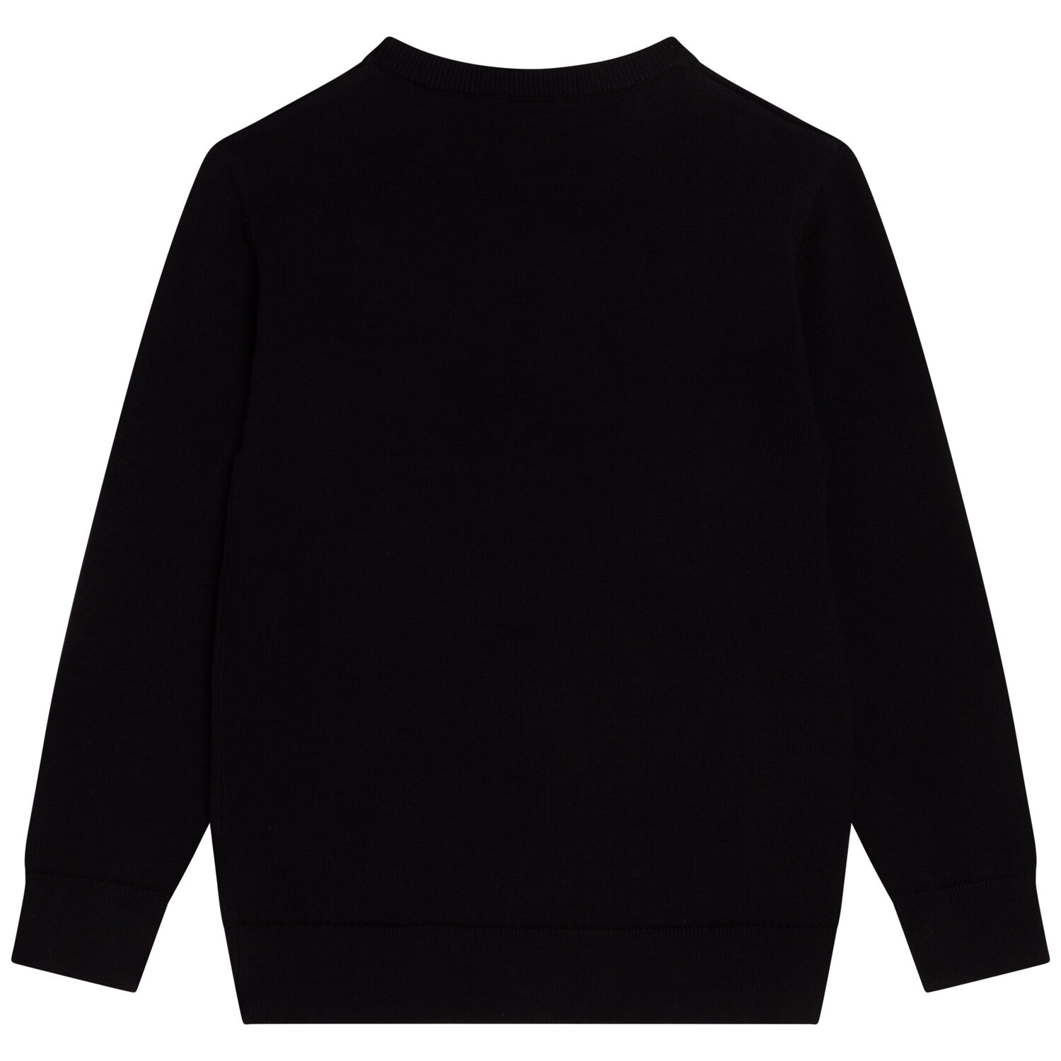 Boys Black Logo Knitted Top, 1, hi-res