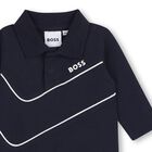 Baby Boys Navy Blue Babygrow, 1, hi-res