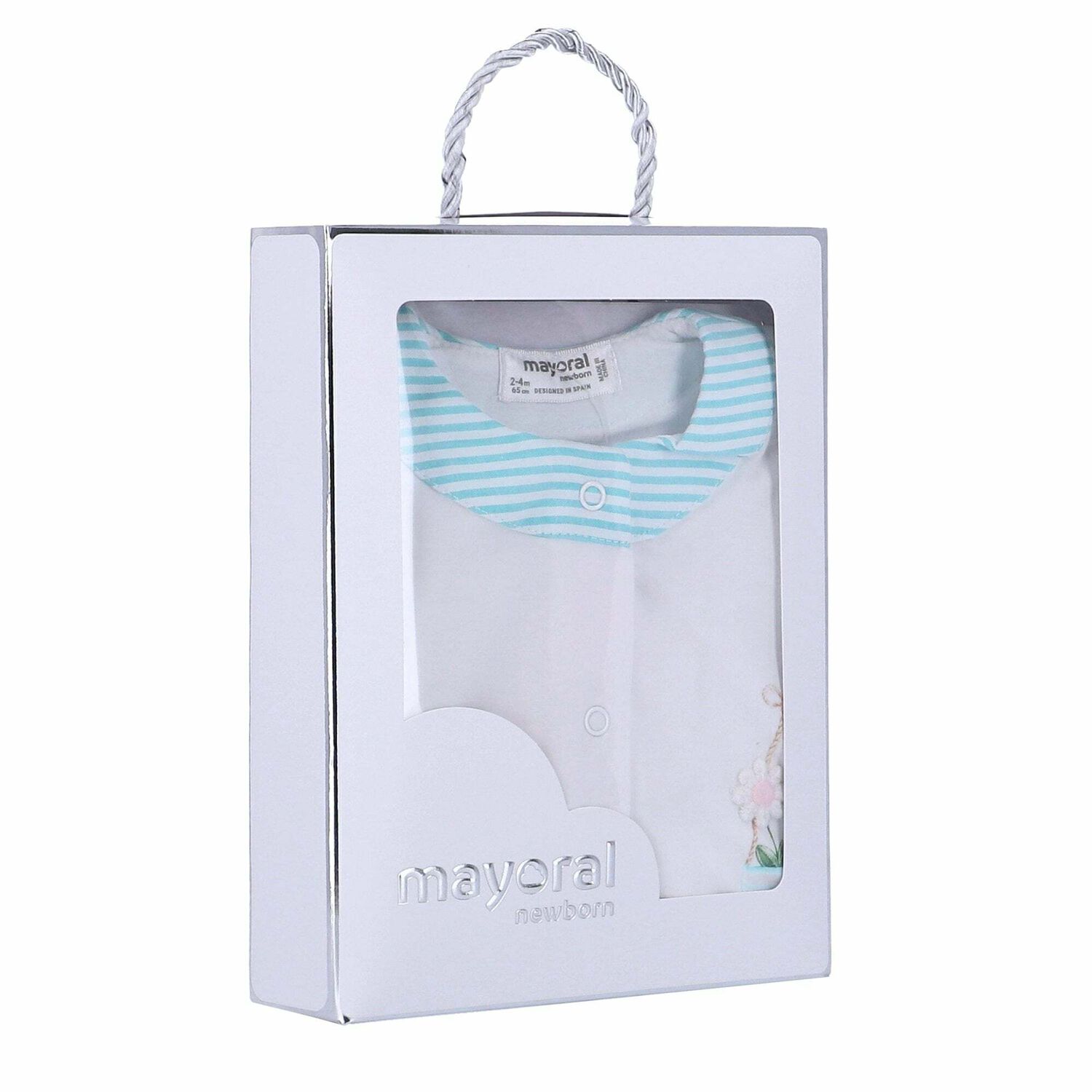 Girls White Ruffle Babygrow, 1, hi-res