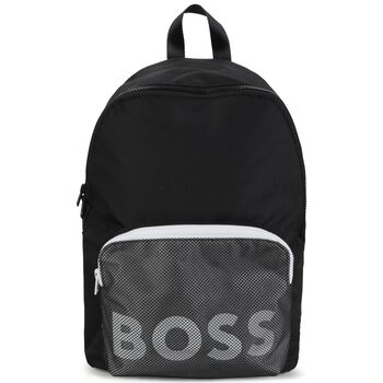 Boys Black & Grey Logo Backpack