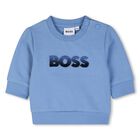 Baby Boys Blue Logo Trouser Set, 1, hi-res
