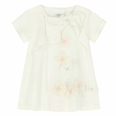 Baby Girls Ivory Flower Dress