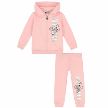 Pink Teddy Logo Tracksuit