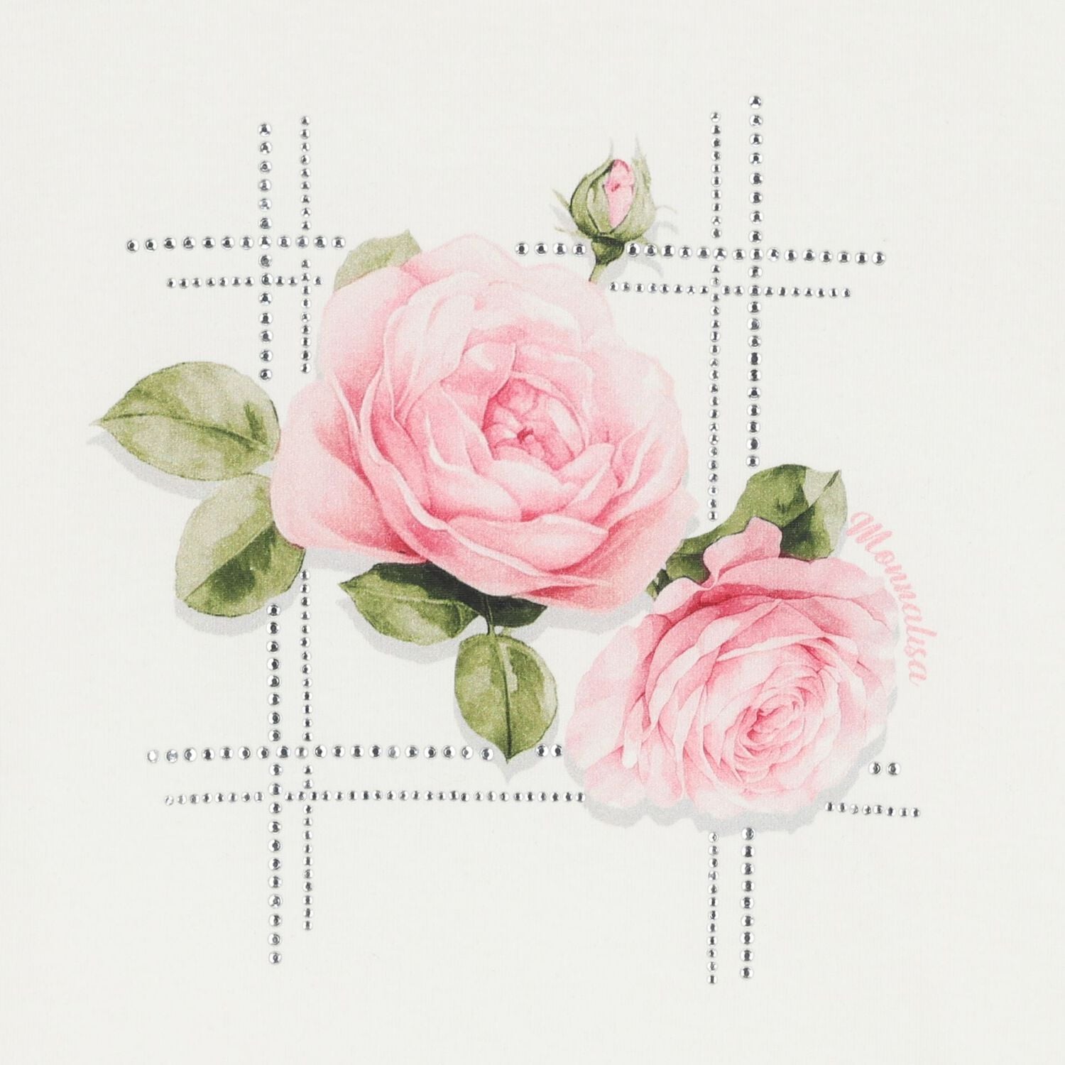 Girls Ivory & Pink Roses Skirt Set, 1, hi-res