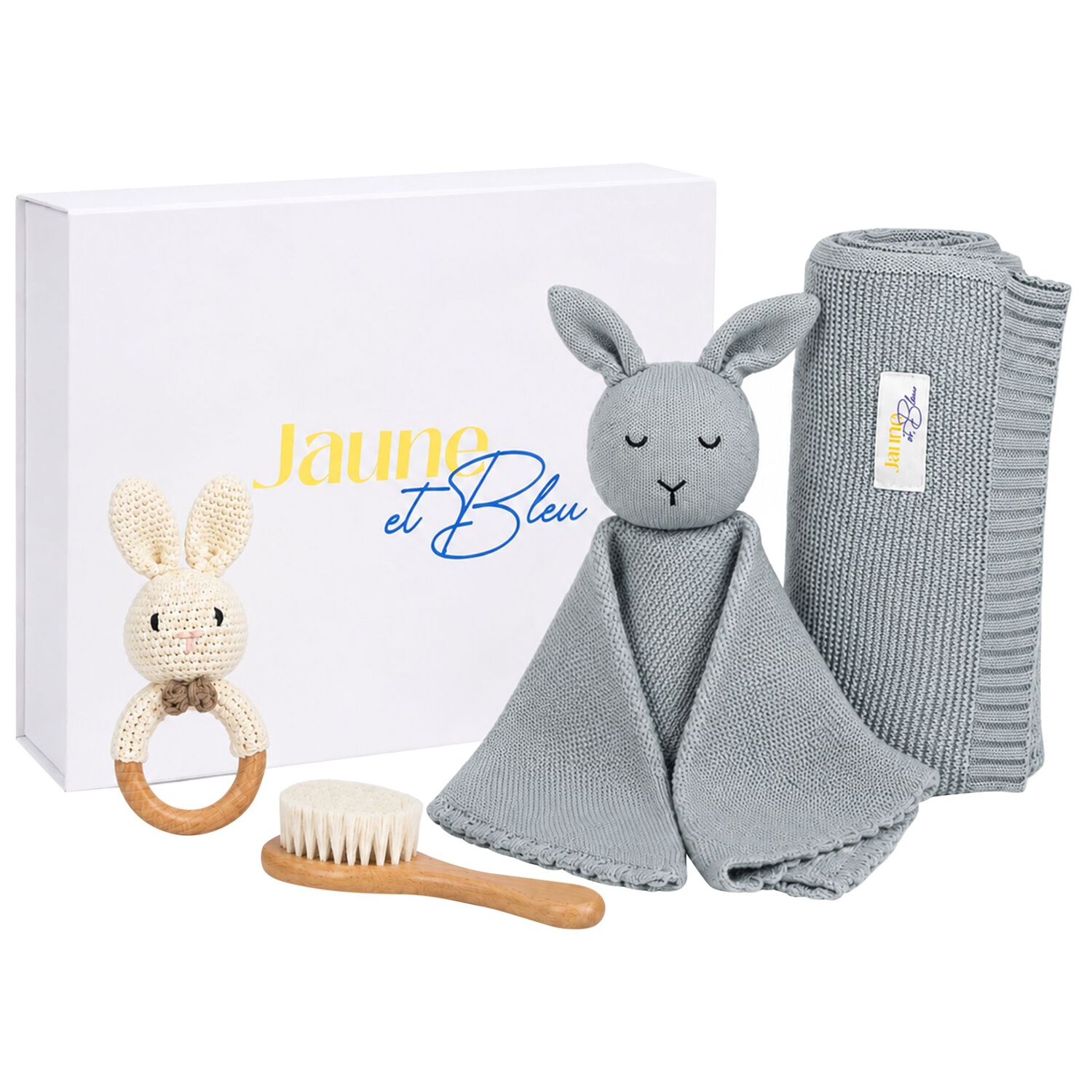 Pale Green Baby Blanket & Bunny Comforter Gift Set, 4, hi-res