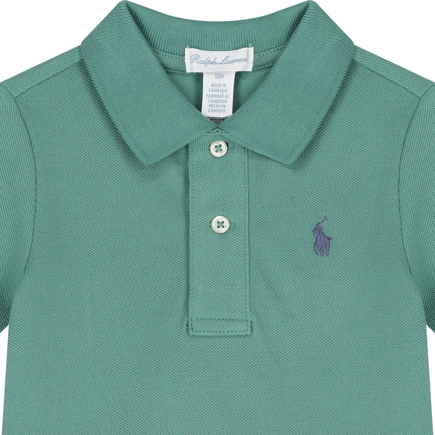 طقم شورت أولاد بالشعار باللون الأخضر والأزرق للأطفال, 1, hi-res