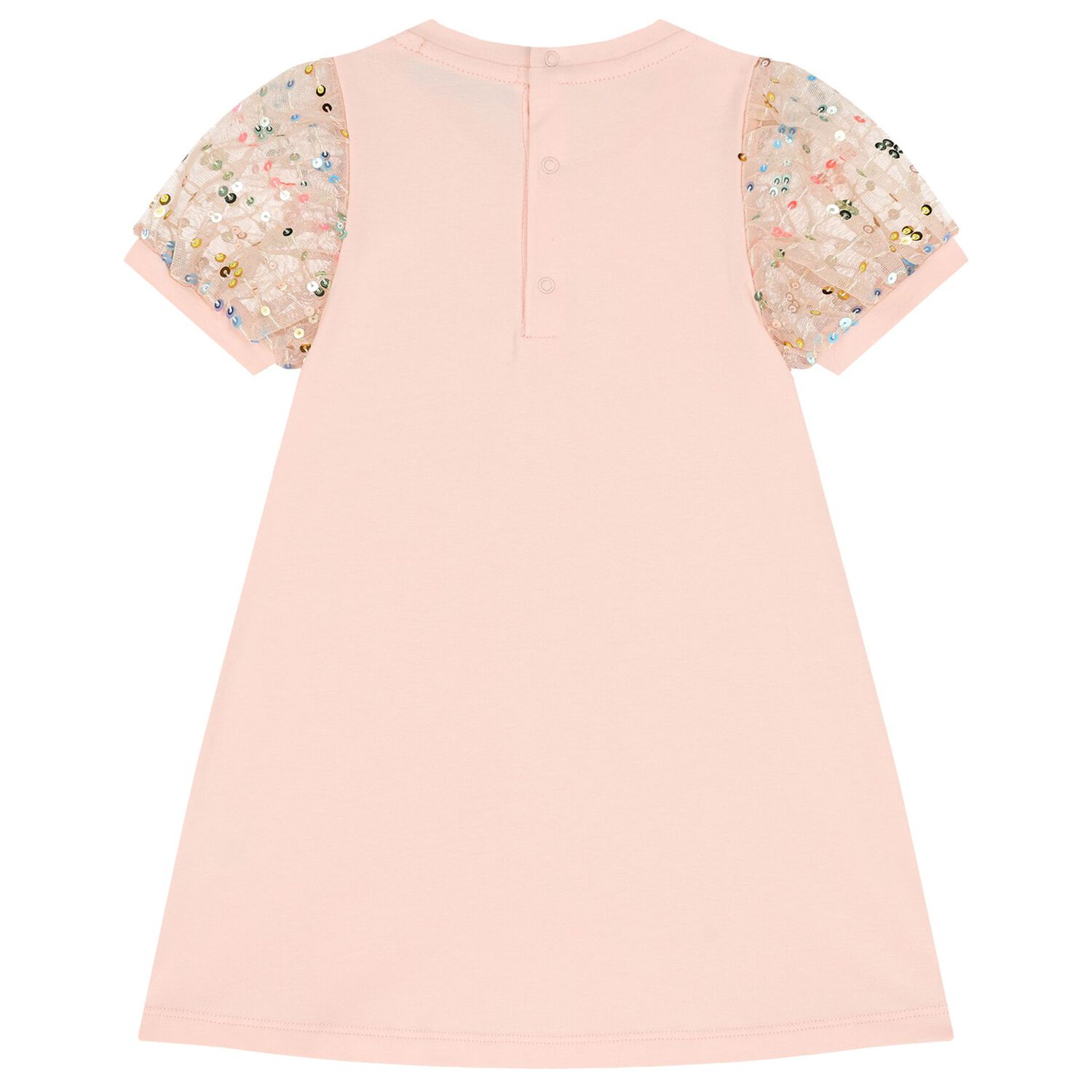 Younger Girls Pink Bag Logo Dress, 2, hi-res image number null