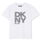 Boys White Logo T-Shirt, 1, hi-res
