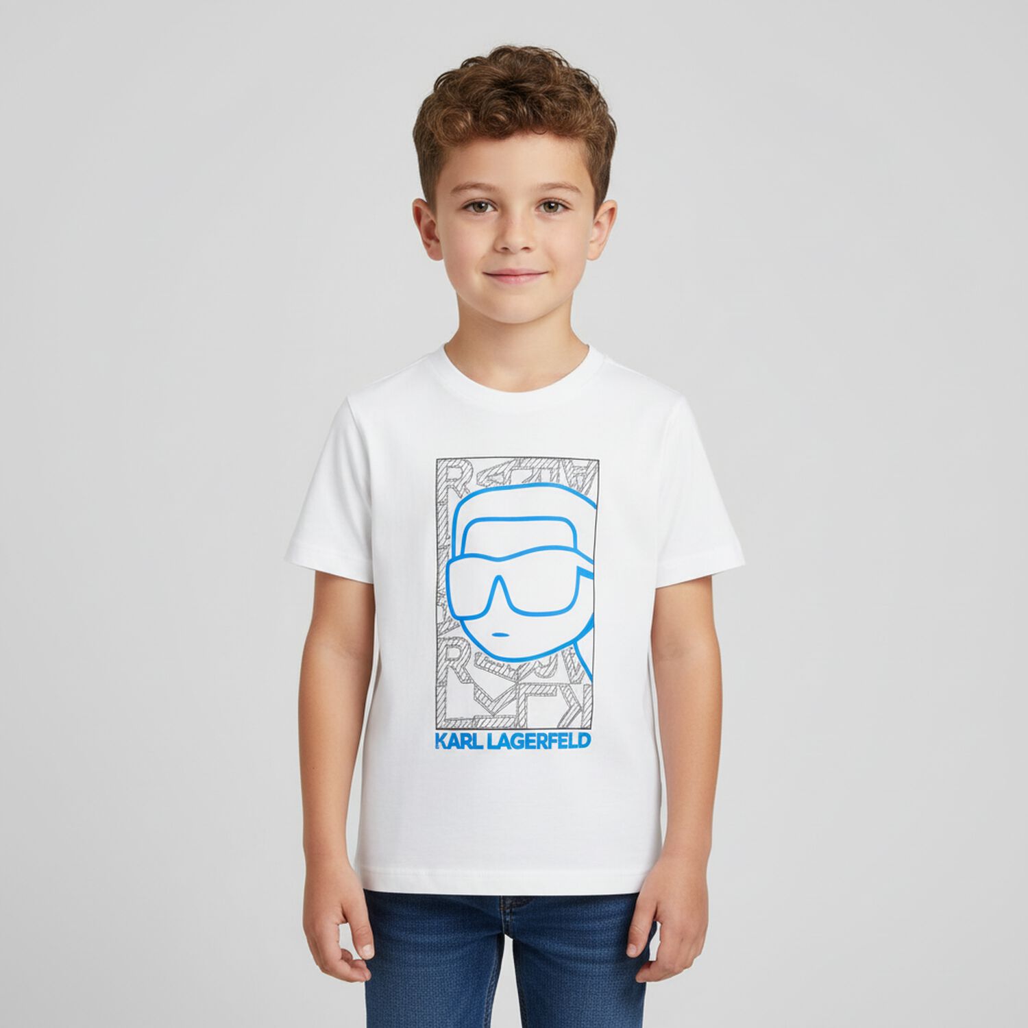 Boys White Ikonik Logo T-Shirt, 1, hi-res image number null