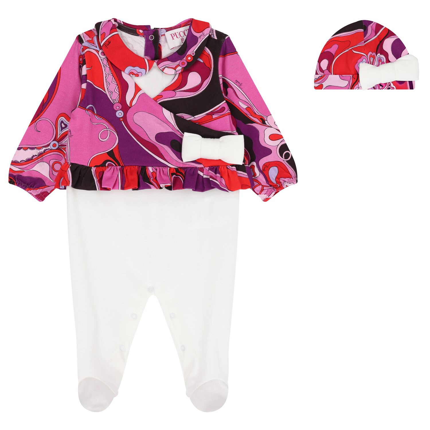 Baby Girls Multi-Coloured Orchidee Babygrow Gift Set, 1, hi-res