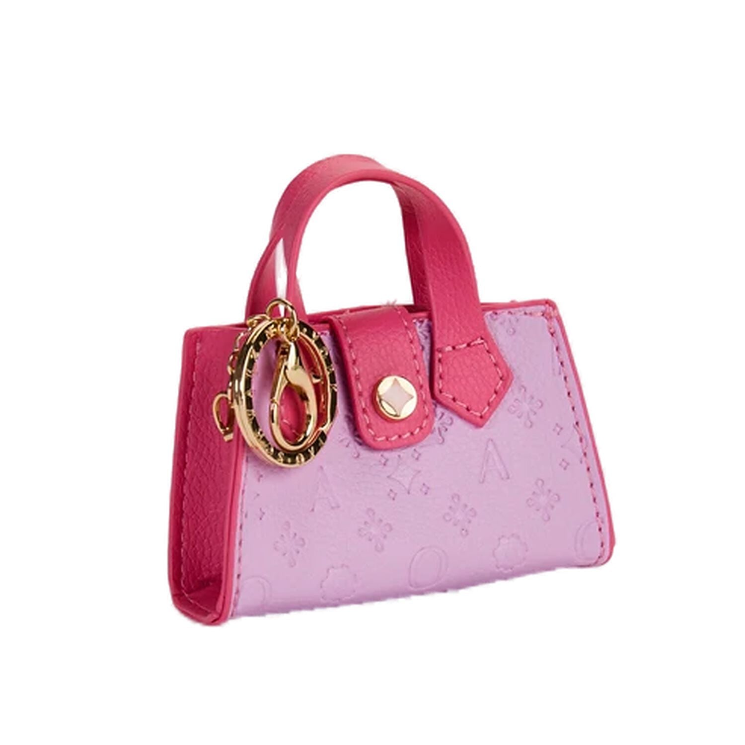Girls Pink & Purple Mini Handbag Keychain ( 9CM ), 1, hi-res