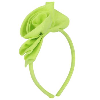 Girls Green Flower Headband