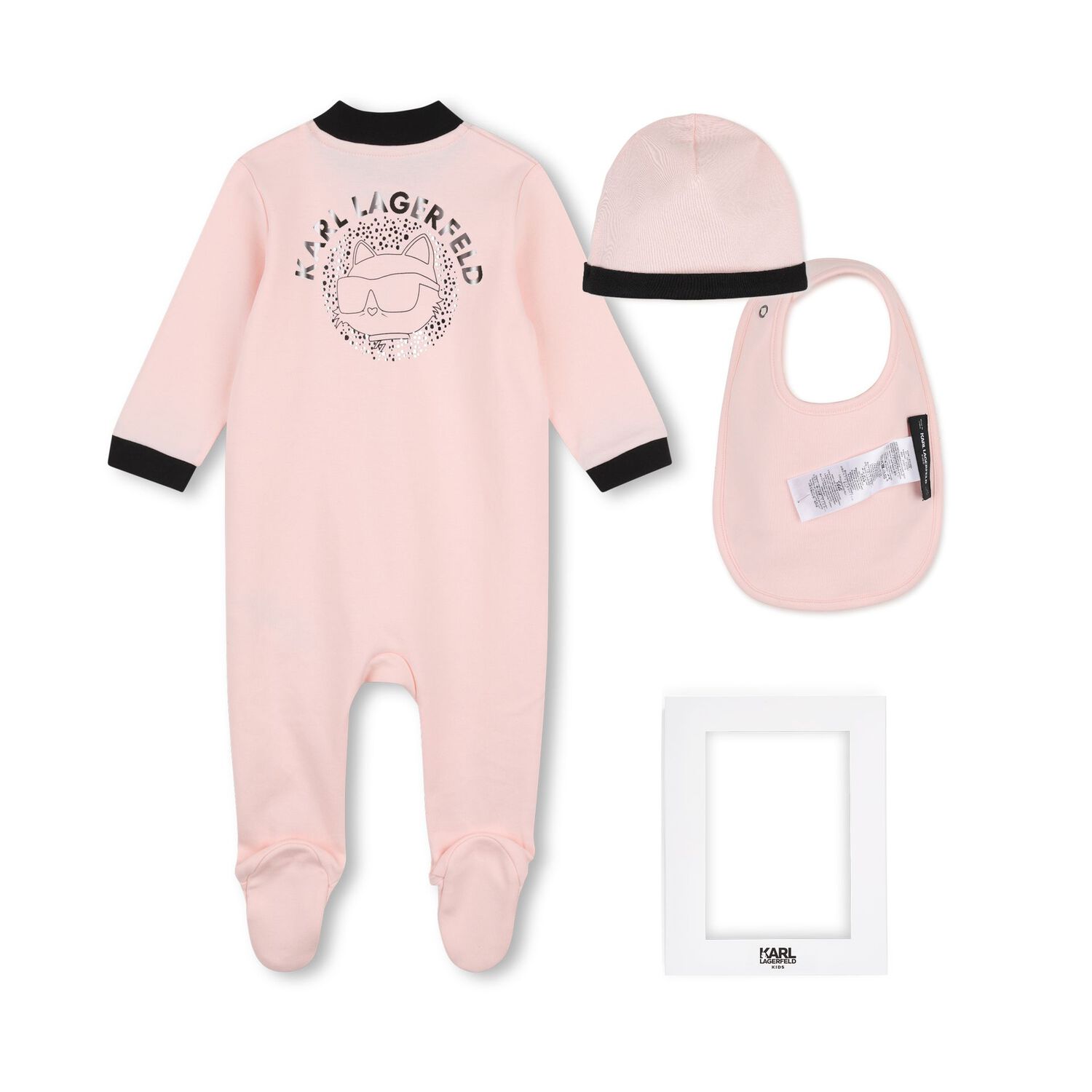 Baby Girls Pink Choupette Babygrow Gift Set, 1, hi-res