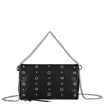 Girls Black & Silver Studded Bag