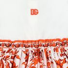 Girls White & Orange Majolica Dress, 1, hi-res
