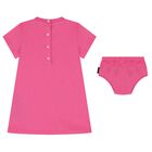Younger Girls Pink Logo Dress Set, 1, hi-res