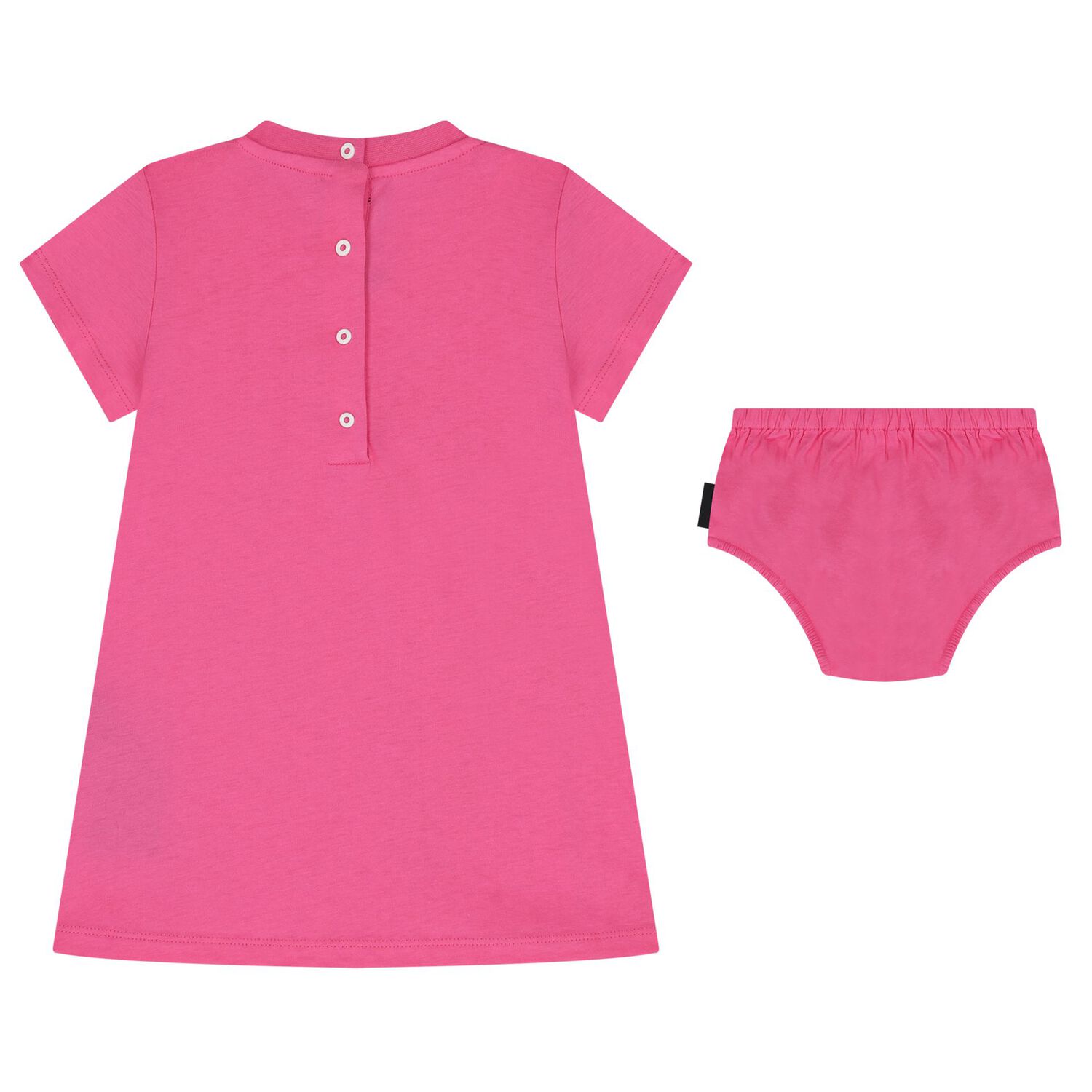 Younger Girls Pink Logo Dress Set, 1, hi-res