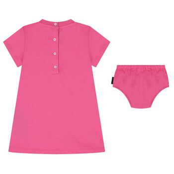 Younger Girls Pink Logo Dress Set
