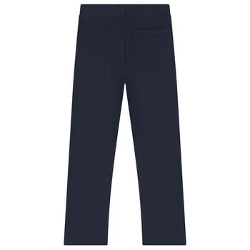 Boys Navy Blue Logo Joggers