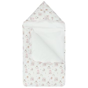 Baby Girls White & Pink Carousel Nest