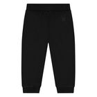 Younger Black Teddy Bear Logo Joggers, 2, hi-res