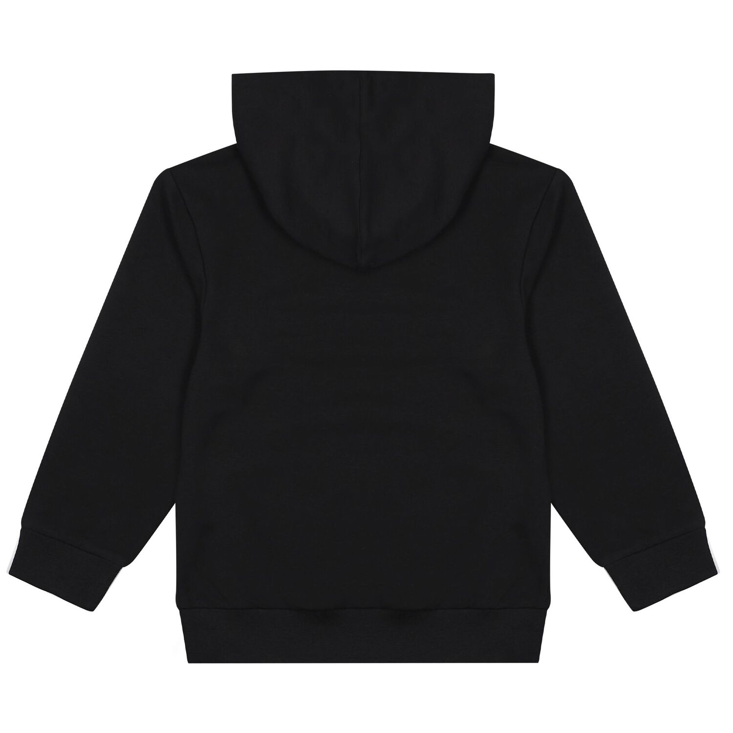 Boys Black Logo Hooded Top, 1, hi-res
