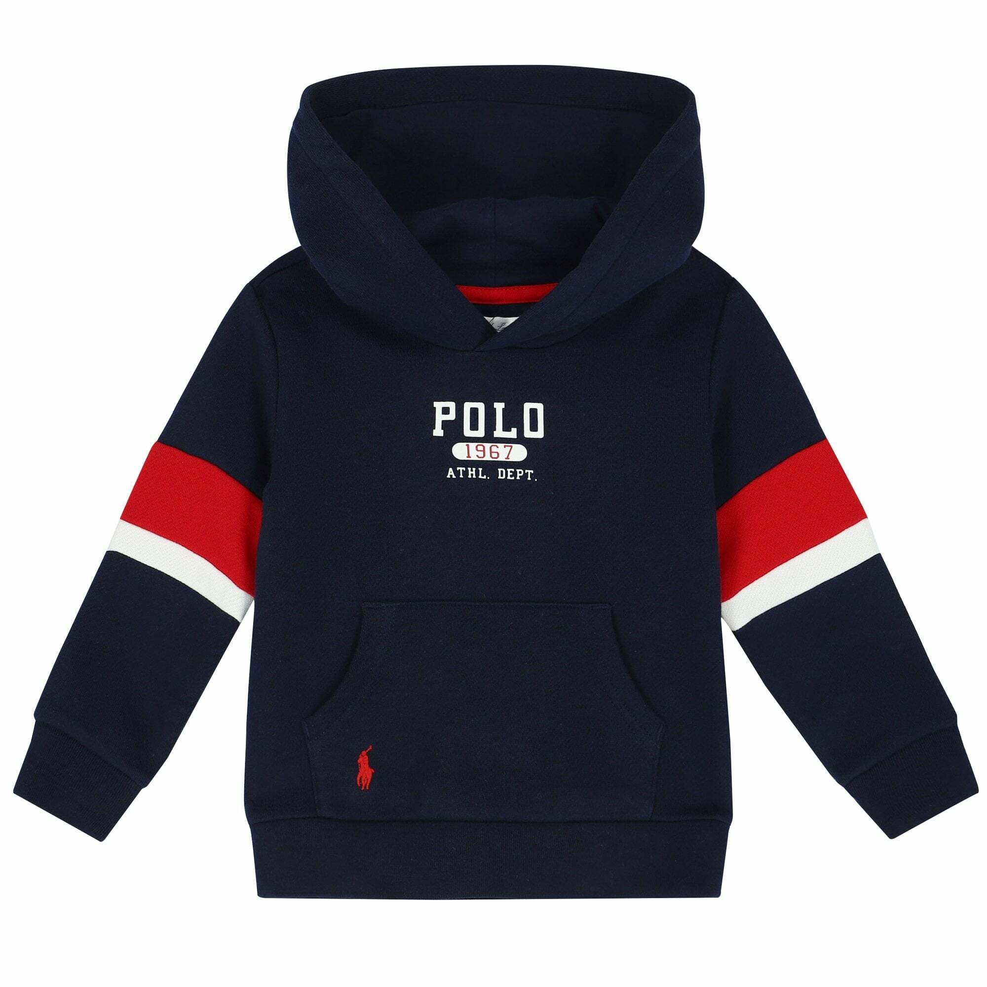 Ralph Lauren Boys Navy Logo Hooded Top Junior Couture Bahrain