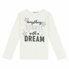 Girls Ivory Top & Black Tulle Skirt Set, 1, hi-res