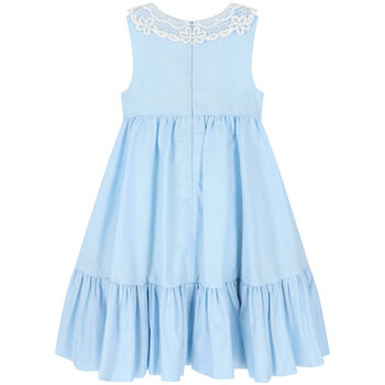 Girls Blue & Ivory Dress