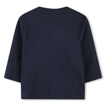 Younger Boys Navy Blue Long Sleeve Top