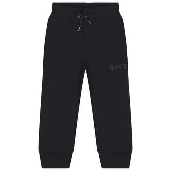 Boys Black Logo Joggers