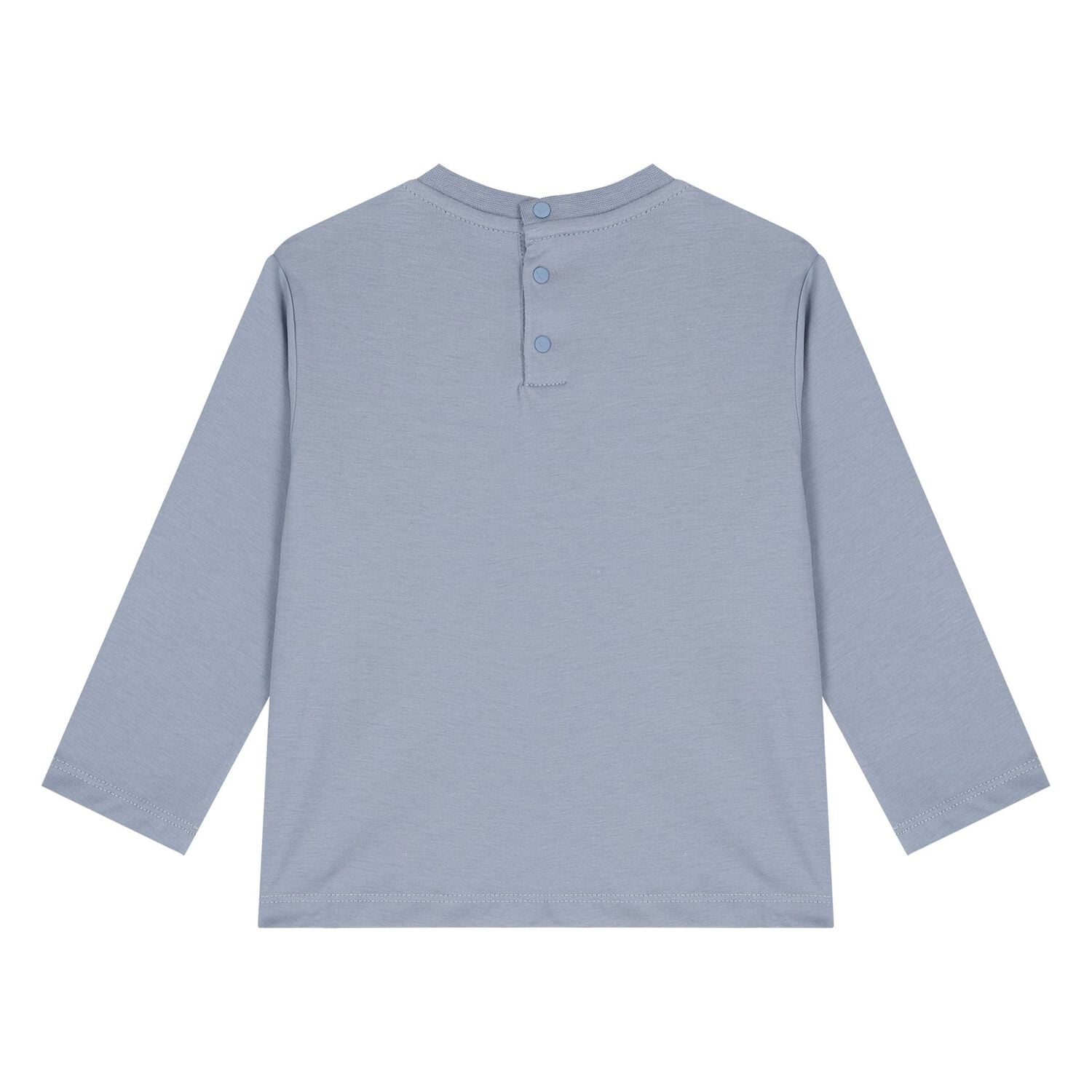 Younger Boys Navy Blue & Blue Logo Long Sleeve Top ( 2-Pack ), 2, hi-res