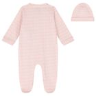 Baby Girls Pink Logo Babygrow Gift Set, 2, hi-res