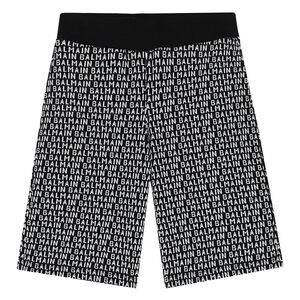 Boys Black & White Logo Shorts
