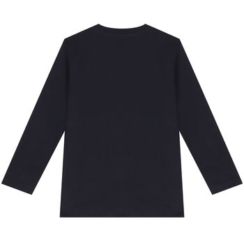 Boys Navy Long Sleeve Top