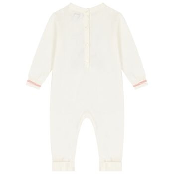 Baby Girls Ivory Teddy Bear Romper