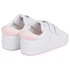 Baby Girls White Logo Trainers, 1, hi-res