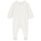 Baby Girls Ivory Hearts Babygrow, 1, hi-res