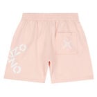 Girls Pink Logo Shorts, 1, hi-res