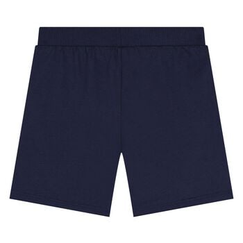 Younger Navy Blue Teddy Bear Logo Shorts