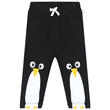 Younger Boys Black Penguin Joggers