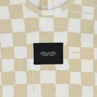 Younger Beige & White Check Shorts Set, 1, hi-res